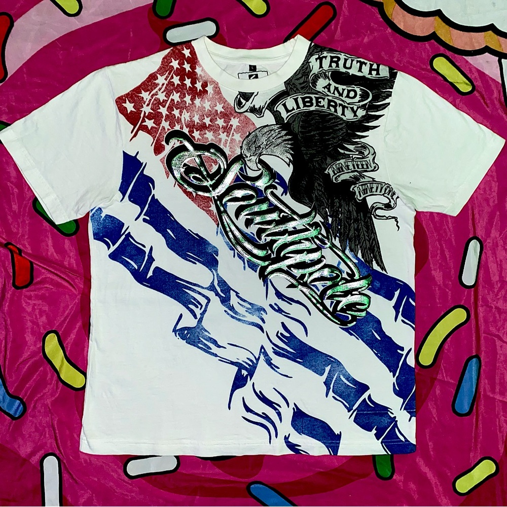 Southpole “Truth & Liberty” America Flag & Eagle T-Shirt